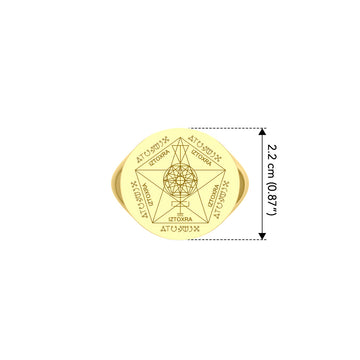 Highest Sigil Solid Yellow Gold Ring GRI1893